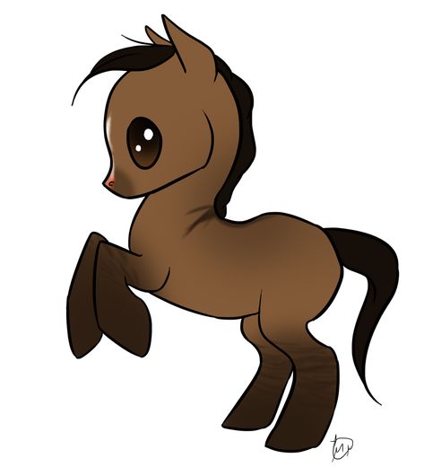 Cute Horse Drawing Kawaii, Kawaii Horse Drawing, Cartoon Horse Drawing Easy, Cute Horse Drawing Cartoon, Cute Horse Drawing Easy, Baby Horse Drawing, Cartoon Horse Drawing, Chibi Horse, Cute Horse Drawing