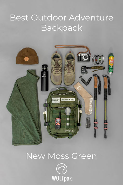 Let Your Inner Adventurer Run Wild With The Best Gear In The Game. Perfect For Hiking, Camping, Hunting, Rock Climbing & All Your Outdoor Recreation. New Moss Green Now Available In 35L & 45L. Hiker Aesthetic, Camping Backpack Bags, Fall Camping Outfits, Cornhole Scoreboard, Cold Camping, Hiker Girl, Best Hiking Backpacks, Camping Gear Survival, Adventure Bags