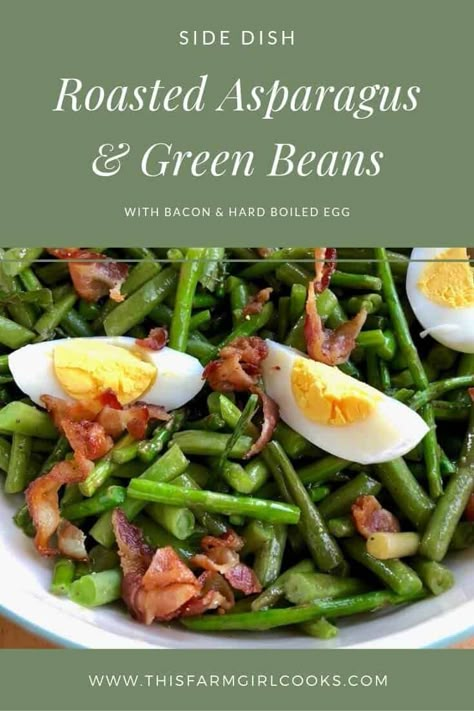 Simple ingredients and easy shortcuts make roasted asparagus and green beans a delicious, family friendly side dish you'll make again and again.