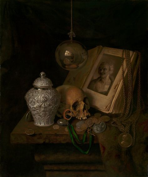 Still Life With Books, Vanitas Still Life, Vanitas Paintings, Goth Wall Art, Home Decor Dark, Decor Dark Academia, Skull Art Print, Dutch Masters, Aesthetic Goth