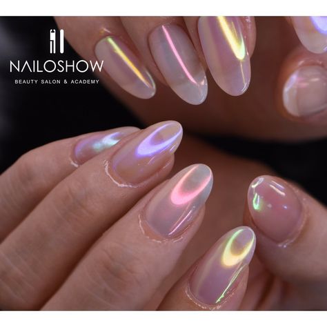 Aurora Nails Pink, Aurora Acrylic Nails, Aurora Powder Nails, Aurora Gel Nails, 3d Aurora Nails, Aurora Chrome Nail Art, Aurora Borealis Nails, Northern Lights Nails, Aurora Nails