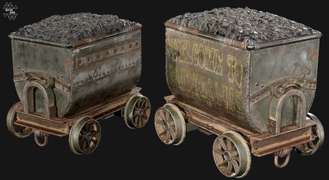 ArtStation - Old Mine Cart, NEXT-GEN DREAMS 3D Underground Illustration, Granite Quarry, Mine Cart, Harry Potter Theme Birthday, Game Props, Harry Potter Theme, Call Of Cthulhu, Backgrounds Phone Wallpapers, 3d Assets