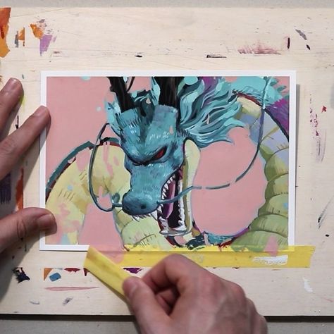 Alpay Efe on Instagram: “The best part... “Shenlong”- gouache on Fabriano watercolor paper, 8.8x5.9”. . now available at AlpayEfe.com/shop (link also in Bio) . . .…” Charles Bargue, Gouache And Watercolor, Acrylic Markers, Book Cover Illustration, Drawing Watercolor, Oil Pastel Art, Digital Art Illustration, Sketch Art, Dragon Ball Art