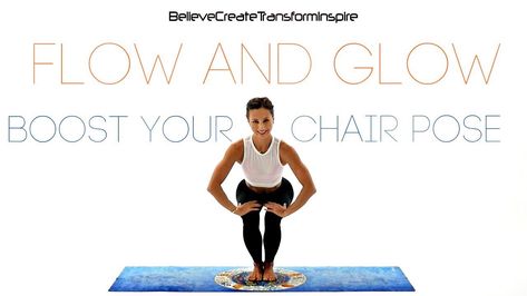 Chair Pose Variations, Chair Pose, Yoga Routine, Yoga Flow, Boost Energy, Blood Flow, Video Youtube, Yoga Mat, Join Me