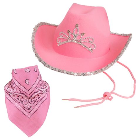 PRICES MAY VARY. 100% Cotton Cowboy Hat for Adults comes in a variety of great color, along with a cotton paisley bandana. Rock that Western rodeo look for all your costume parties or themed events, with this cowgirl costume set. Felt cowboy hats and bandanas are high-quality, durable fabric, and bandana consists of cotton for easy wear. Comfortable accessory for long wear, these costumes are perfect for a Texan cowboy get-up. Fun costume hat for Christmas, office parties, Halloween, or anytime Glam Cowboy, Hat And Bandana, Kids Cowboy Hats, Christmas Party Hats, Cowboy Accessories, Hats Cowboy, Felt Cowboy Hat, Hat Felt, Cowboy Costume