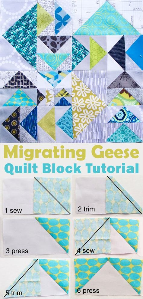 Geese Migration Quilt Pattern, Goose Quilt Block Pattern, Migrating Geese Quilt Pattern, Flying Geese Quilt Ideas, Flying Geese Pattern, Geese Flying, Geese Quilt, Fun Quilt, Flying Geese Quilt