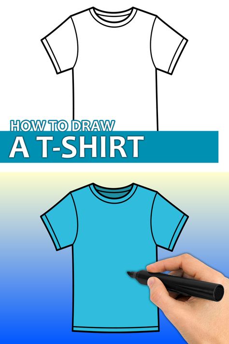 Learn how to draw a simple T-Shirt with this step by step drawing tutorial video. Enjoy! ♥ #tshirt #tshirtdrawing #tshirtart #howtodraw #easydrawingforkids #easydrawing #drawingtutorial Tshirt Quilt Diy, Quilt Diy, Tshirt Drawing, Simple Drawings, Tshirt Quilt, Easy Drawings For Kids, Simple T Shirt, Diy Quilt, Step Drawing