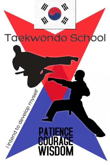 Fitness Templates, Korean Martial Arts, Customer Persona, Martial Arts School, Poster Banner, Graphic Design Poster, Graphic Designs, Make Design, Taekwondo