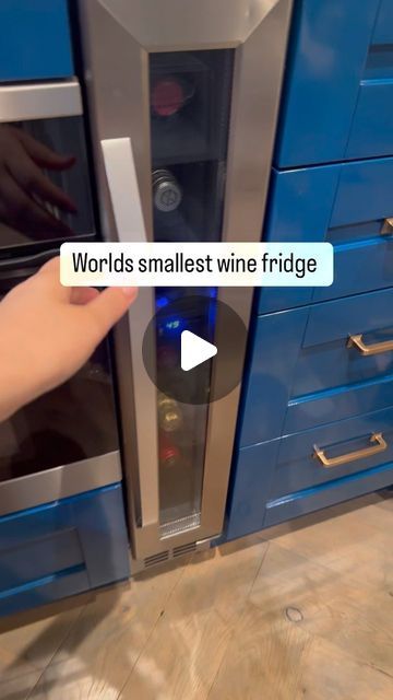 Michelle Trinh 🤍 ChezVuDecor on Instagram: "I had to have a wine fridge in my tiny New York apartment. No compromise. So we found the smallest one that existed. #winelover #kitchendesign #kitchenhacks #smallkitchenideas" New York Kitchen Apartment, Tiny New York Apartment, Small Wine Fridge, New York Kitchen, Kitchen Apartment, Boat Ideas, New York Apartment, Apartment Kitchen, Wine Fridge