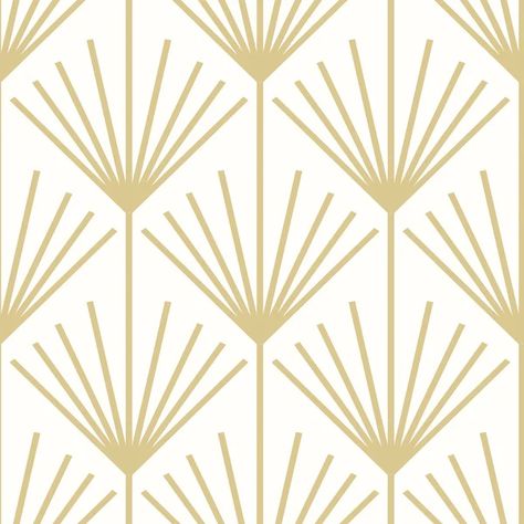 Beige Sunburst Peel And Stick Removable Wallpaper Panel Art Deco Sunburst, Wallpaper Tile, Wallpaper Panel, Art Deco Wallpaper, Downstairs Bathroom, Peel And Stick Vinyl, Aesthetic Style, Accent Wallpaper, Geometric Wallpaper