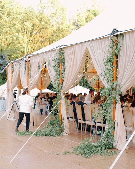 The Greenwich Tent Company on Instagram: “Polished drapery and greenery to accent this beautiful reception entrance🥂 * 👩🏻‍💻: @bethhelmstetter 📷: @stevesteinhardt 💐: @hollyflorala” Circus Tent Wedding, Small Backyard Party, Tent Entrance, Outdoor Tent Wedding, Tent Wedding Reception, Backyard Tent, Jade Wedding, Wedding Marquee, Reception Entrance