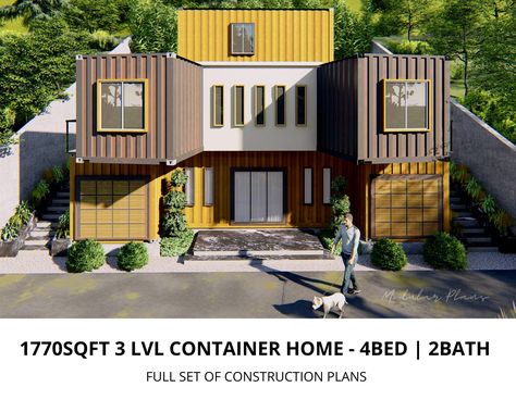 Container Home Designs, Modular Home Plans, Plumbing Plan, Set Construction, Kitchen Construction, Shipping Container Home Designs, Storage Container Homes, Shipping Container House Plans, Plans Architecture