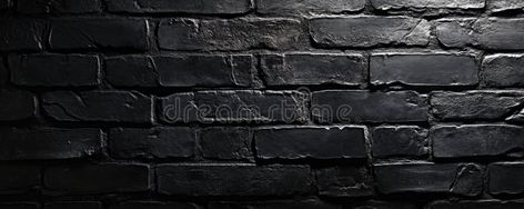 A close-up of a dark, matte black brick wall with rough textures, illuminated by dramatic lighting royalty free stock photo Black Brick Wall, Black Brick, Dramatic Lighting, Brick Wall, Matte Black, Close Up, Royalty, Stock Images, Royalty Free