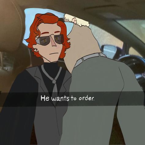 he wants to order. . . #goodomens #goodomensfanart #aziracrow #aziracrowfanart #aziraphalefanart #aziraphaleandcrowley #crowley #aziraphale #crowleyfanart #crowleyfanartgoodomens #art #artistsoninstagram #digitalart He Wanted To Order, He Wants To Order, Crowley Aziraphale, Jay Kay, Oddly Specific, Good Omens Book, Goofy Ahh, Neil Gaiman, Super Natural