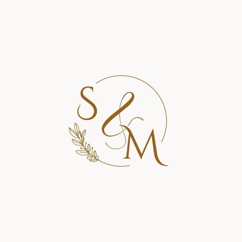 Sm Wedding Logo, Sm Initial Logo, M&s Logo, Sm Monogram Logo, Sm Logo Design, Sm Monogram, Couple Monogram Design, Initials Logo Letters, Wedding Initials Logo