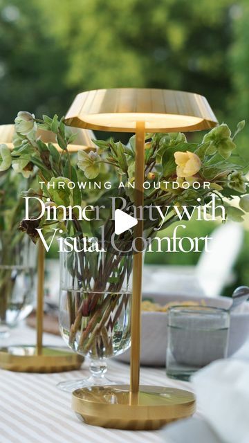 Al Fresco Dinner Party, Al Fresco Dinner, Rechargeable Lamp, Easy Breezy, Summer Evening, Visual Comfort, Delicious Food, Home Lighting, Table Lamps