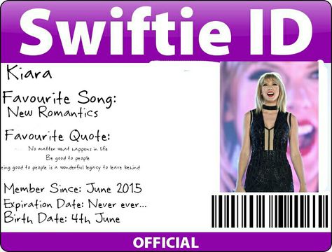 I love these Swiftie Certificate, Taylor Swift Room Decor, Taylor Swift Room, Taylor Swift News, American Queen, New Romantics, Proud To Be, Favorite Person, Strong Women