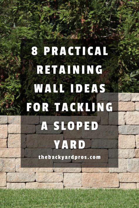 Turn your sloped backyard into an oasis with these 8 inspiring retaining wall ideas! Whether you’re looking for a modern look or a rustic feel, these solutions will help you create level spaces and prevent erosion. Get ready to transform your landscape into a masterpiece! Landscape Ideas With Retaining Walls, Backyard Landscaping With Retaining Wall, Terraced Retaining Wall Ideas, Retaining Wall Ideas Slope, Sloped Backyard Landscaping Retaining Walls, Retaining Wall Ideas Backyard, Sloped Retaining Wall, Diy Retaining Wall Cheap Budget, Diy Retaining Wall Cheap