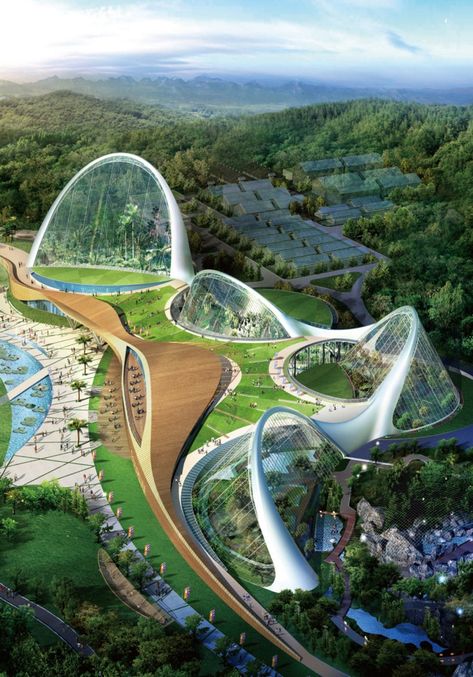 Ecological Architecture, بيوت ملكية, Neo Futurism, Architecture Cool, Sci Fi Architecture, Eksterior Modern, مركز ثقافي, Green Architecture, Architecture Design Concept