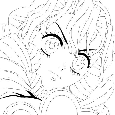 Mitsuri Coloring Page, Coloring Anime, Manga Coloring Book, Anime Base, Cool Coloring Pages, Art Base, Book Art Drawings, Anime Sketch, Adult Coloring Pages