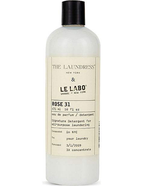 THE LAUNDRESS Le Labo Rose 31 scented detergent 475ml Le Labo Rose 31, Organic Laundry Detergent, Rose 31, Organic Detergent, Hypoallergenic Laundry Detergent, Laundry Detergent Recipe, The Laundress, Cleaning Laundry, Laundry Essentials