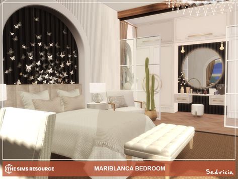 The Sims Resource - Mariblanca Bedroom Sims 4 Cc Bedroom Furniture, Sims 4 Bedroom Cc Patreon, Sims 4 Cc Bedroom Sets, Sims Bathroom, Mods Ts4, Bed Design Modern Luxury, Living Room Sims 4, Cc Sims4, Sims 4 Bedroom