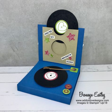 Song Images, Valentine Day Boxes, For The Record, Player Card, Up Music, Interactive Cards, You're My Favorite, Record Players, Pop Up Book