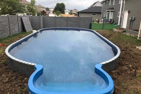 Shop Name Brand Semi In-Ground Pools - Midnight Sun Pools n Spas Stealth Pool, Above Ground Pool Inground, Lazy Pool, Semi Inground Pool, Dreamy Backyard, Luxury Pools Backyard, Oval Pool, Semi Inground Pools, Country View