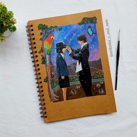 #kdrama #art #fanart #jichangwook #instagram #paintings #illustration Kdrama Painting, Magic Illustration, Magic Painting, Sound Of Magic, Magic Drawing, Book Art Diy, Believe In Magic, Magic Art, Illustration Drawing