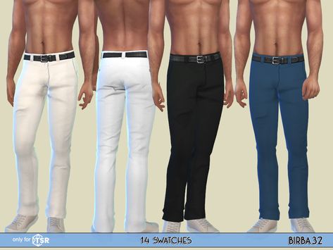 The Sims Resource - Cesar Pants Sims4 Cc Clothing Male Pants, Sims 4 Male Formal Cc, White Pants Men, Blue Pants Men, Formal Pant, Party Outfit Men, Trousers With Belt, Mens Slacks, Formal Parties