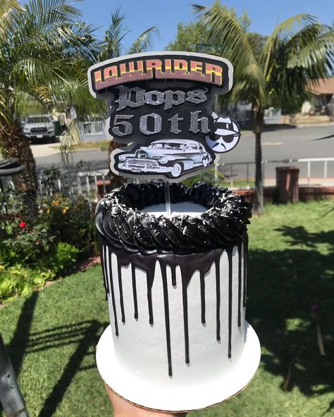 Low Rider Cake, Lowrider Birthday Cake, Low Rider Party Ideas, Cholo Party Decorations, 18th Cake, Themed Treats, 50th Bday, 50th Party, Baking Business