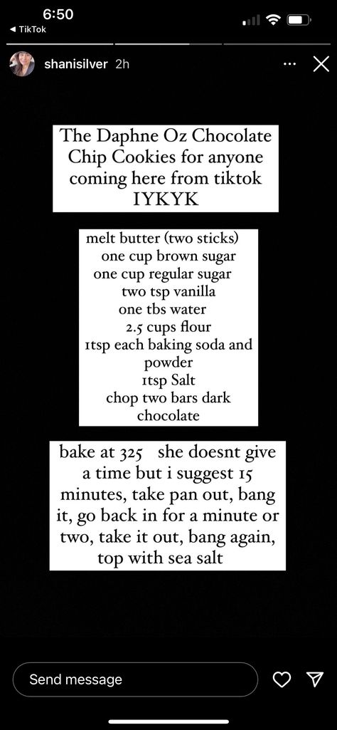 Daphne Oz Chocolate Chip Cookies, Sweet Tooth Recipes, Daphne Oz, Chocolate Chip Cookie Recipe, Cookie Bar, Chip Cookie Recipe, Chocolate Baking, Cookies Recipes Chocolate Chip, Chocolate Chip Cookie