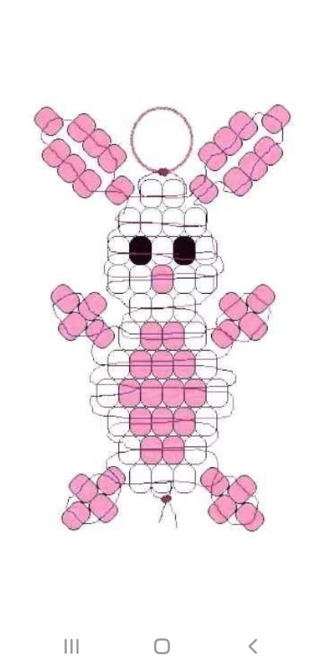 Bead Bunny, Bead Pets, Kandi Beads, Pony Bead Patterns, Seed Bead Pattern, Strung Beads, Crafts Jewelry, Beaded Animals, Diy Crafts Jewelry