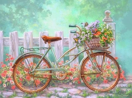 Vintage Bike Flowers - Flowers & Nature Background Wallpapers on ... Bicycle With Flowers, Bicycle Painting, Bicycle Art, Decoupage Vintage, Arte Sketchbook, Bike Art, Vintage Printables, Decoupage Paper, Mail Art