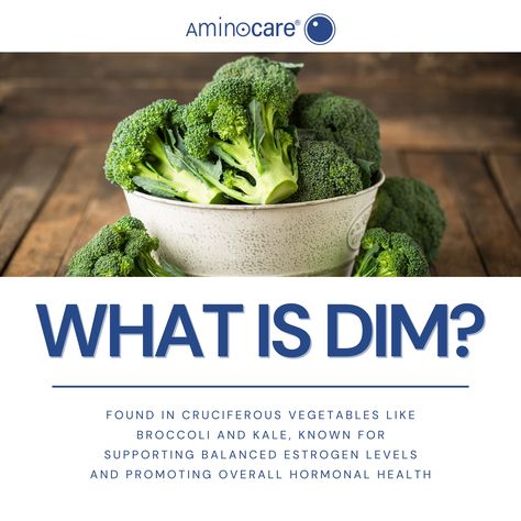 🌱 What is DIM? Unlocking the Power of Diindolylmethane 🌱
🔍 Diindolylmethane, found in cruciferous vegetables like broccoli, cauliflower, and Brussels sprouts, is a natural compound known for its potential health benefits.
🌟 Supports Hormonal Balance: DIM helps to balance estrogen metabolism, which can be beneficial for both men and women.
🌿 Promotes Detoxification: It aids in liver detoxification processes.
💪 Antioxidant Support: DIM has antioxidant properties, helping to combat oxidative stress and support overall cellular health.
👉 Shop now and embrace natural wellness! https://aminocare.com/products/dim

#Aminocare #DIM #HormonalBalance #HormoneSupport #healthhabits #healthy #health #healthsupplements #aminocare #supplements Estrogen Metabolism, Cellular Health, Cruciferous Vegetables, Hormone Support, Liver Detoxification, Hormonal Balance, Broccoli Cauliflower, Health Shop, Health Habits