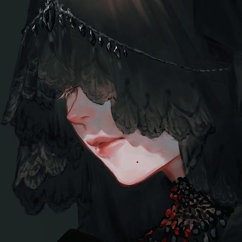 Black Hair Oc Art, Veil Art, Fantasy Icon, Sakamoto Days, Veiled Woman, Rennaissance Art, Twitter Icon, Dark Icon, Figure Drawing Reference