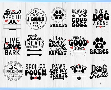 Dog Treat Jar SVG Bundle Dog Treats Svg Dog Food Svg Dog - Etsy Norway Dog Treat Sayings, Dog Treat Svg Free, Dog Treat Logo Ideas, Funny Dog Treat Sayings, Dog Boutique Ideas Business, Dog Treat Jars Vinyl, Dog Treat Display Ideas, Dog Treat Jar Ideas, Dog Treat Business Names