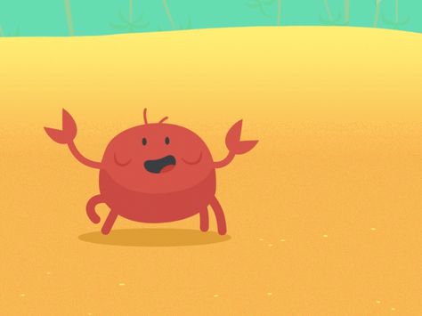 The World's Happiest Crab by Wonderlust #Design Popular #Dribbble #shots Crab Animation, Fish Character Design, Graphic Motion, Glitch Gif, Animation Stop Motion, Vector Character Design, Motion Design Animation, Gif Pictures, Vector Character