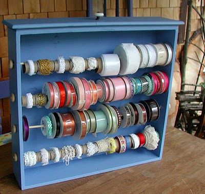 ribbon drawer organizer Ribbon Organization, Ribbon Storage, Organizing Challenges, Old Drawers, Dream Craft Room, Sewing Room Organization, Sewing Space, Scrapbook Room, Office Crafts