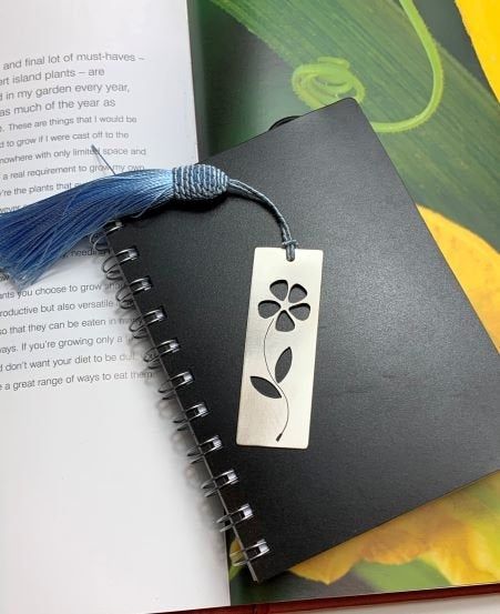 Sterling Silver hand made bookmark by brightjewellery on Etsy Made Bookmark, Diy Jewelry Videos, Book Reader Gifts, Flower Symbol, Sterling Silver Stacking Rings, Laser Machine, Gifts For Readers, Silver Bars, Book Reader