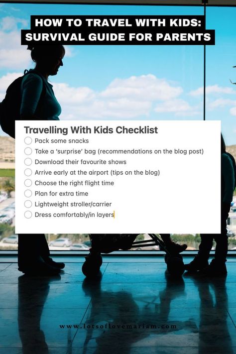 Learn how to travel with kids stress-free with these essential tips and tricks. Keep your toddlers/child entertained and calm during flights! The best travelling with toddler checklist. Travelling With Toddler, Travel Tips With Toddlers, Kids Checklist, Travel Flight, Airport Tips, Travel Essentials List, Toddler Travel, Travel Essentials For Women, Packing Tips For Travel