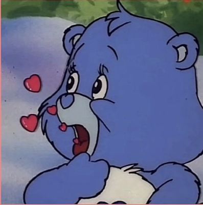 Blue Care Bears Aesthetic, Care Bears Pfp, Care Bear Pfp, Care Bear Aesthetic, Care Bears Aesthetic, Blue Care Bear, Care Bears Vintage, Spotify Covers, Cartoon Cartoon