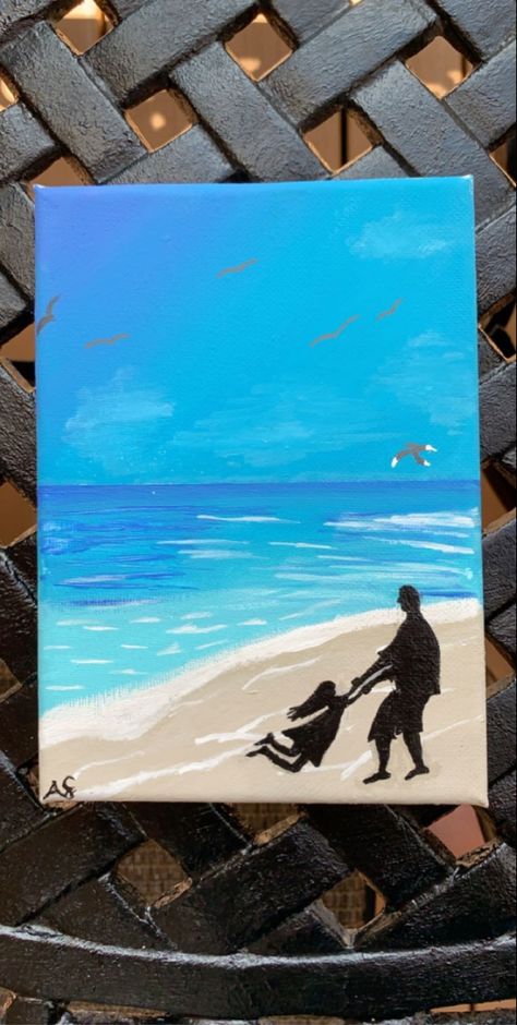 Painting For Grandfather, Paintings For Dad, Father's Day Drawing, Tissue Paper Art, Cute Easy Paintings, Fall Canvas Painting, Fall Canvas, Doodle Art Drawing, Cute Paintings