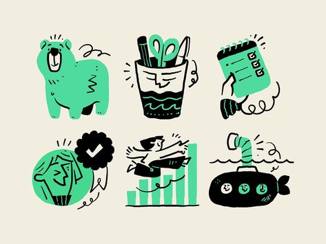 ilcons spot illustrations by Ramy Wafaa on Dribbble Handdrawn Illustration Design, Illustration For Website, Digital Illustration Styles, Illustrative Graphic Design, Branding Illustration Design, Vector Illustration Design Graphics, Simple Character Illustration, Steam Illustration, Animal Illustration Design