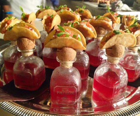 New Food Trends, Wedding Drink Station, Mini Tacos, Wedding Appetizers, Wolfgang Puck, Reception Food, Think Food, Mexican Wedding, Alcohol Drink Recipes