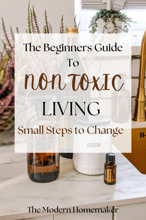 Embark on your journey to a toxin-free lifestyle with this comprehensive beginner's guide! Explore simple steps and essential tips to embrace non-toxic living. From eco-friendly cleaning hacks to natural personal care products, start your sustainable and healthier lifestyle today. Dive into our guide and transform your daily routine into a refreshing, toxin-free experience. #NonToxicLiving #HealthyChoices #EcoFriendlyLiving #SustainableLiving #ToxinFreeHome Toxin Free Cleaning Products, Going Organic For Beginners, Healthy Non Toxic Meals, How To Start Non Toxic Living, Best Non Toxic Cleaning Products, How To Live A Clean Lifestyle, Toxins In Your Home, Non Toxic Living Tips, Living Clean Lifestyle