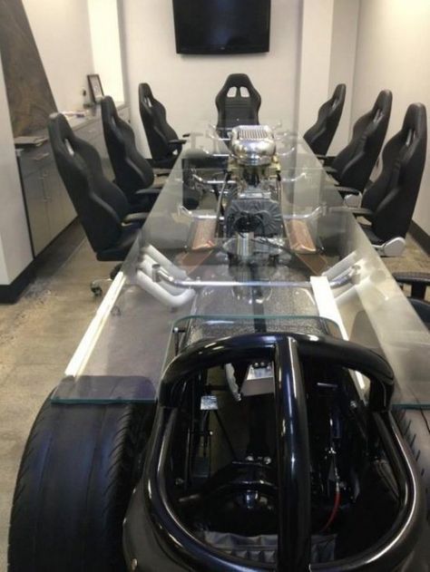 For the Man cave board room meetings Guy Room Ideas, Engine Table, Ultra Modern Furniture, Man Cave Shop, Car Part Art, Man Cave Design, Car Part Furniture, Automotive Furniture, Car Furniture