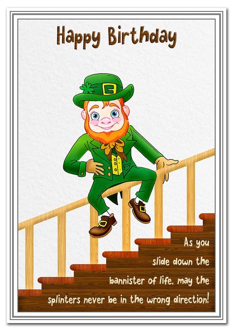 Irish Birthday Cards - Happy Birthday Greetings - Special Wishes - Unusual Ireland Themed - Blank Inside to Write own Message – Creative Funny Blessing Theme : Amazon.co.uk: Stationery & Office Supplies Irish Happy Birthday Wishes, Irish Birthday Wishes Funny, Scottish Birthday Wishes, Irish Birthday Wishes, Irish Birthday Blessing, Happy Birthday Irish, Happy Birthday Chicken, Birthday Funnies, Birthday Chicken