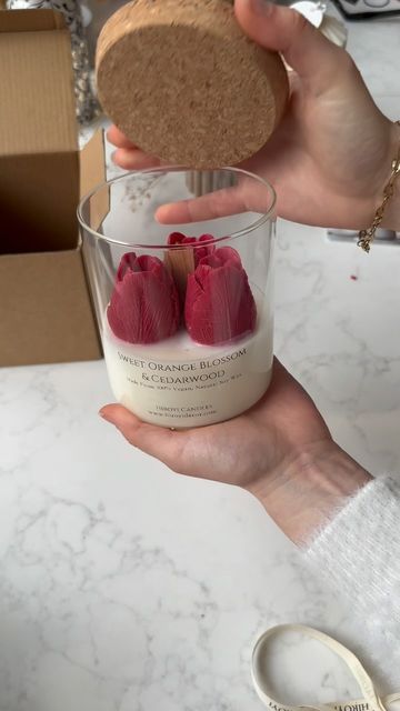 Peony Candle, Tulip Candle, Homemade Scented Candles, Diy Candles Scented, Coconut Candle, Spring Candles, Vegan Candles, Candle Business, Natural Candles