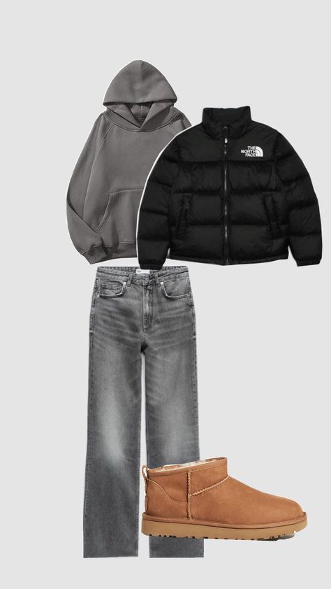 City Outfits Winter, New York City Outfits Winter, Winter Inspo Outfits, Outfit Ideaa, Doudoune The North Face, Snow Day Outfit, Uni Fits, Nyc Fits, Outfit Inso